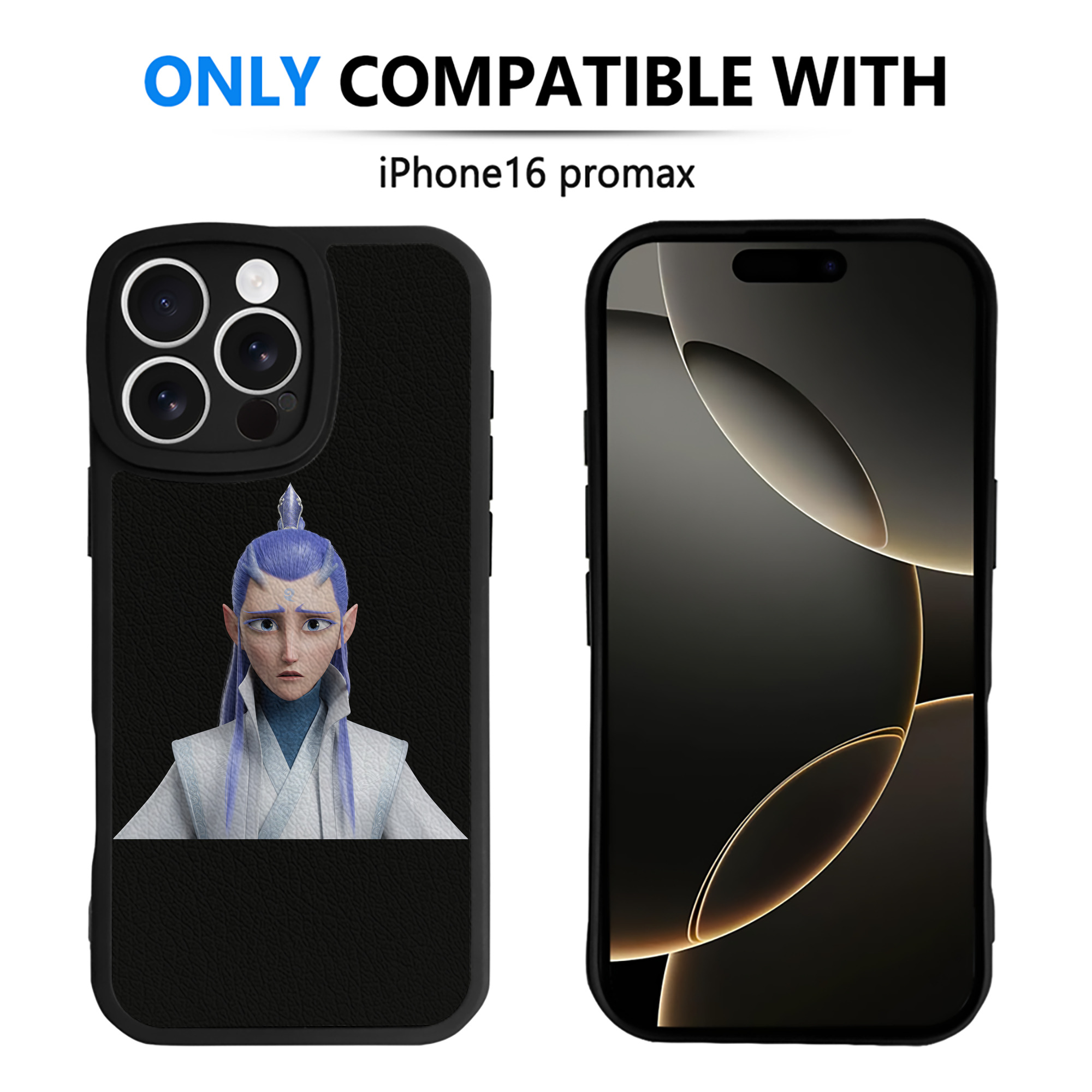 （画像用） Ne Zha 2 ナタ 魔童の大暴れ 【iPhone 16シリーズ対応】シリコンスマホケース（レザー調） 材質：シリコン
